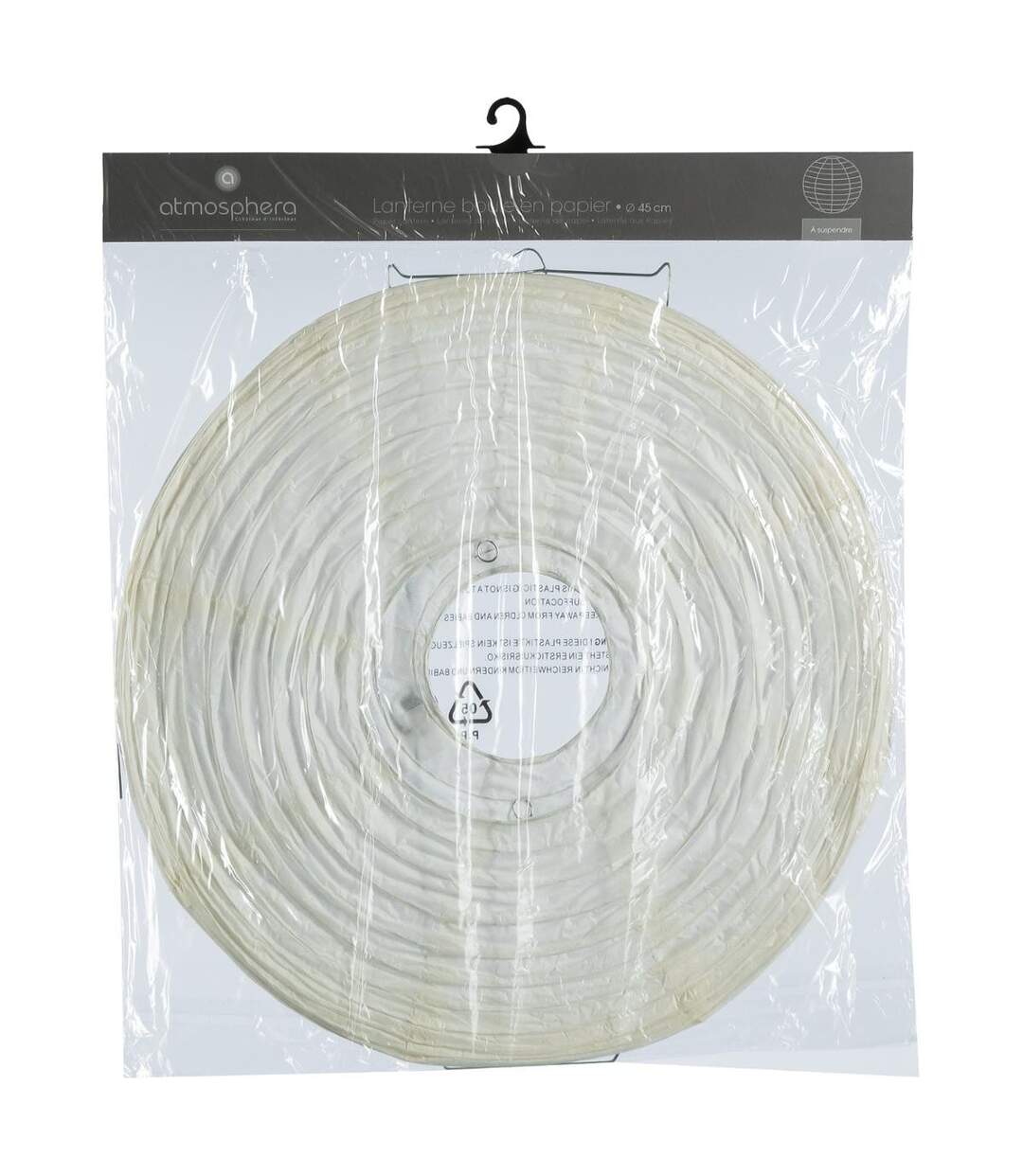 Lanterne Boule en Papier Générique 45cm Blanc-3