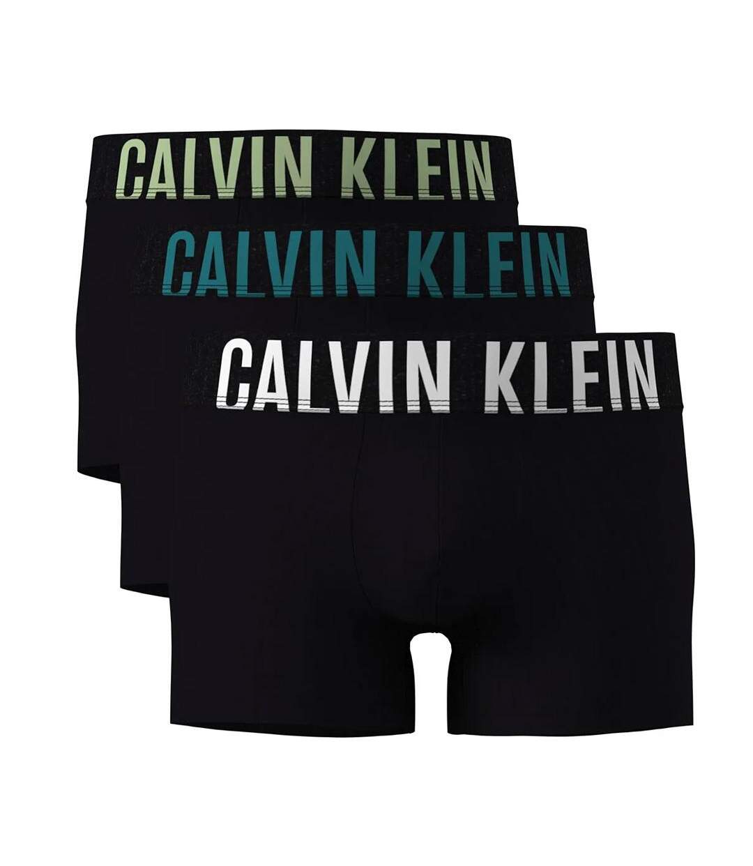 Boxers noir/vert homme calvin klein jeans trunk-1