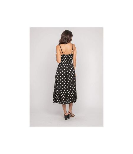 Robe longue fines bretelles motif ILOMIA - Dona X Lisa