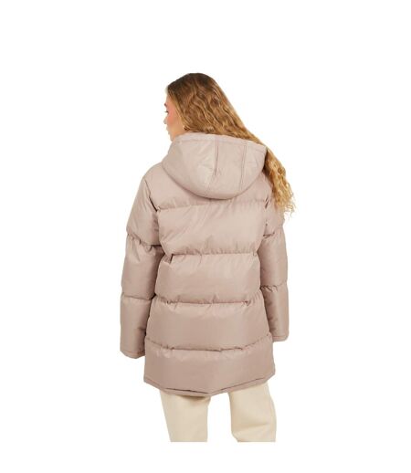 Doudoune À Capuche Motif/style Rembourré Femme Beige Gris Brave Soul