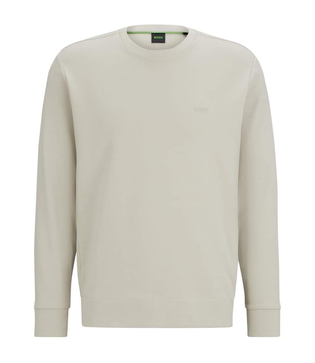 Sweat Manches Raglan Motif/style Logo Tonal Homme Beige Clair Boss-2