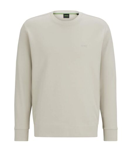 Sweat Manches Raglan Motif/style Logo Tonal Homme Beige Clair Boss
