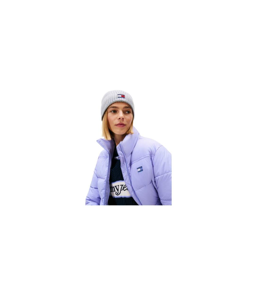 Bonnet Motif/style Logo Et Drapeau Gris Tommy Jeans-1
