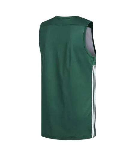 Maillot De Basket Sans Manches Speed Homme Vert Foncé Blanc Adidas