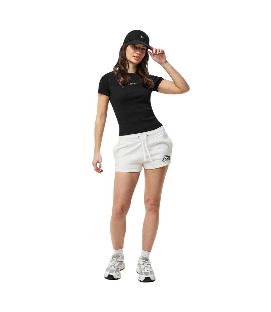 Womens/ladies Cotton T-shirt Black Jack Wills-4
