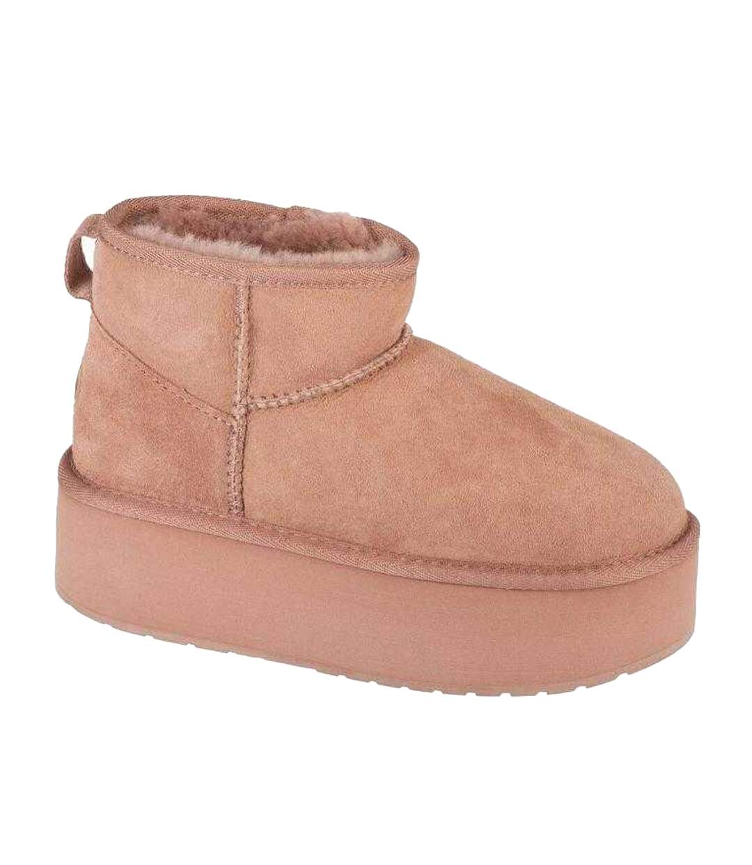 Womens/ladies Stinger Micro Sheepskin Platform Snow Boots Pink EMU Australia-1