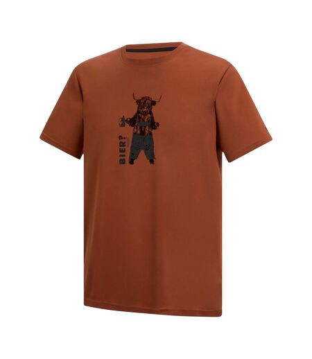 T-shirt Motif/style Yack Fingal Slogan Homme Rouge Orange Regatta