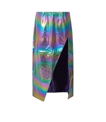 Robe Longue Motif/style Métallisé Femme Argenté Arc-en-ciel AmyLynn