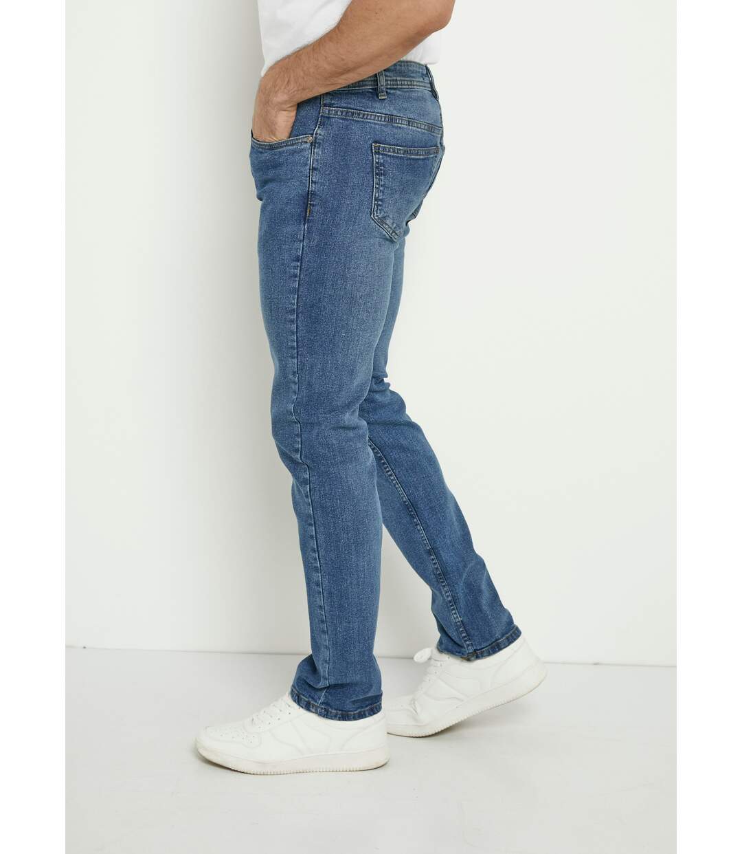 Jean 5 poches coupe droite, extensible-3