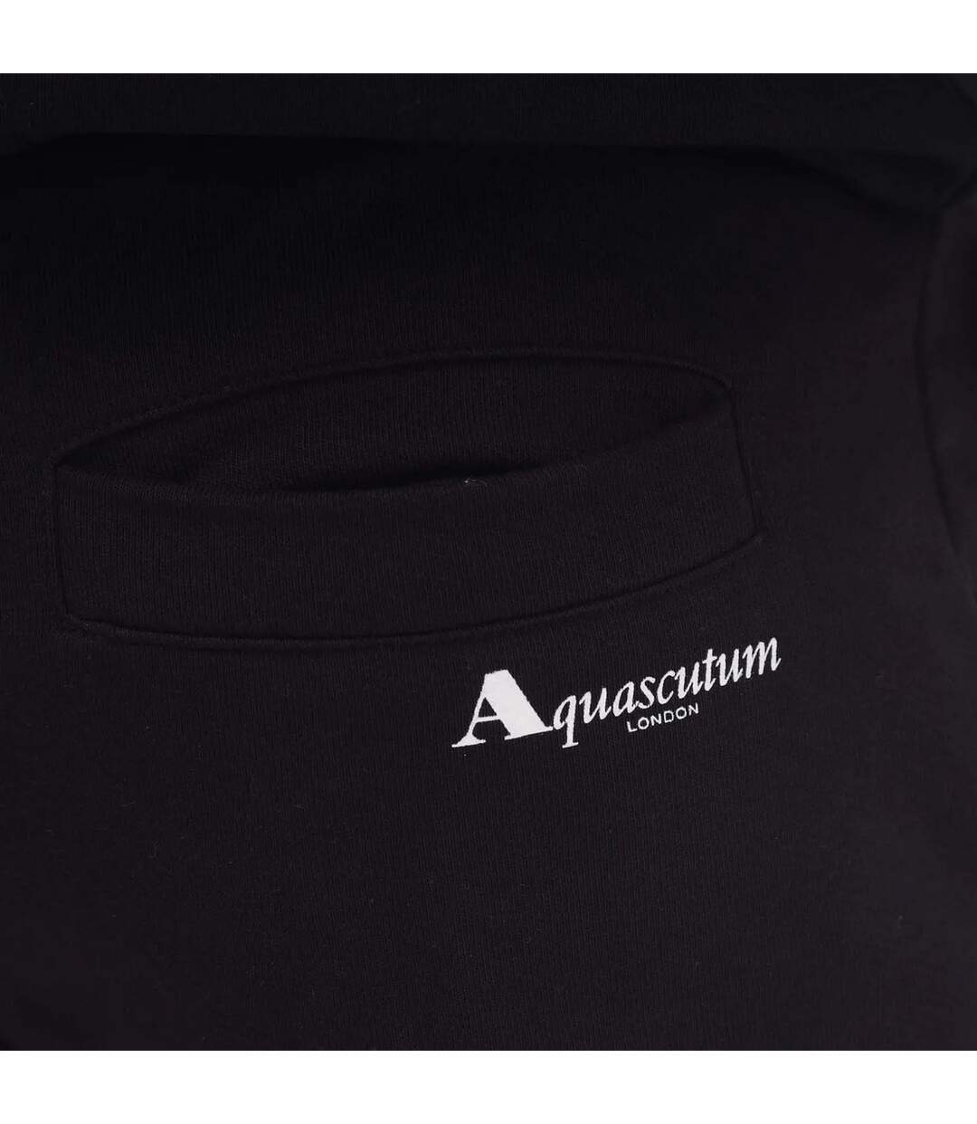 Mens Logo Jogging Bottoms Black Aquascutum-3