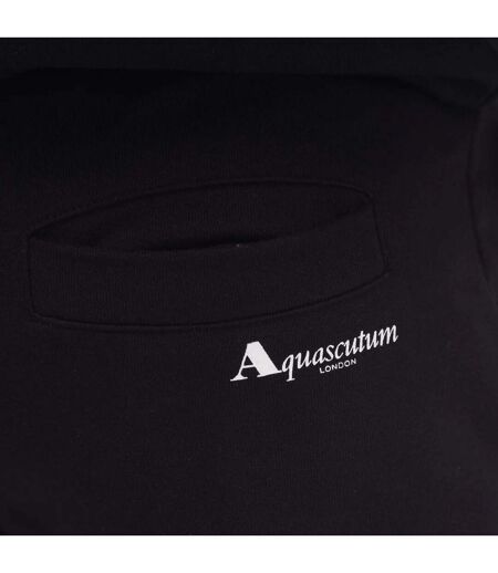 Mens Logo Jogging Bottoms Black Aquascutum