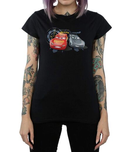Disney - T-shirt CARS LIGHTNING VS STORM - Femme (Noir) - UTBI13924