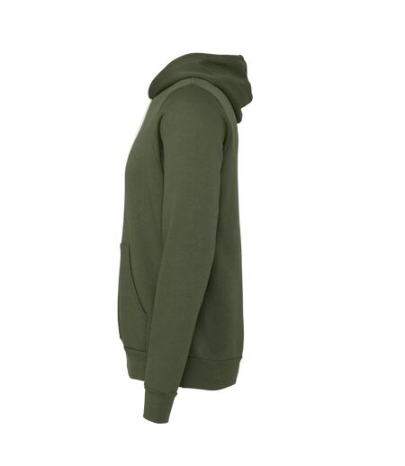Canvas Sweatshirt À Capuche Homme Vert Militaire Bella + Canvas
