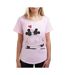 T-Shirt rose femme disney mickey & minnie hearts-1