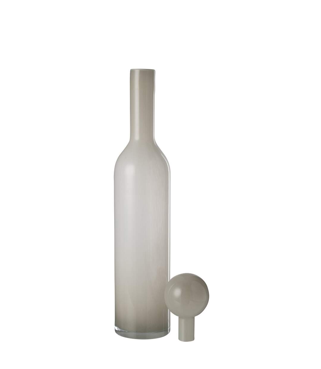Vase Bouteille Bouchon en Verre Doyle 75cm Gris-2