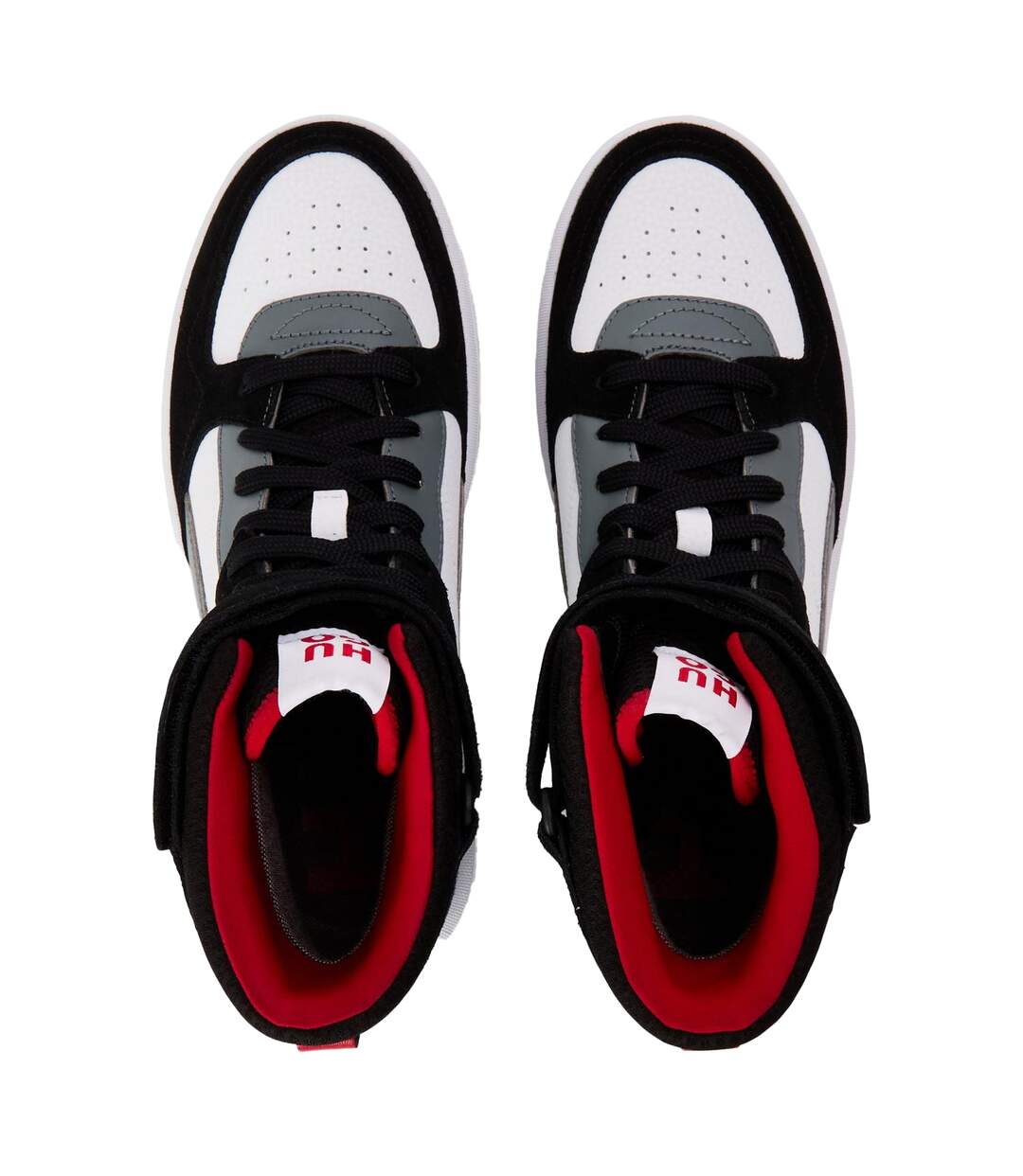 Mens Kilian Hito Ltmx Suede Trainers White Black Hugo-4