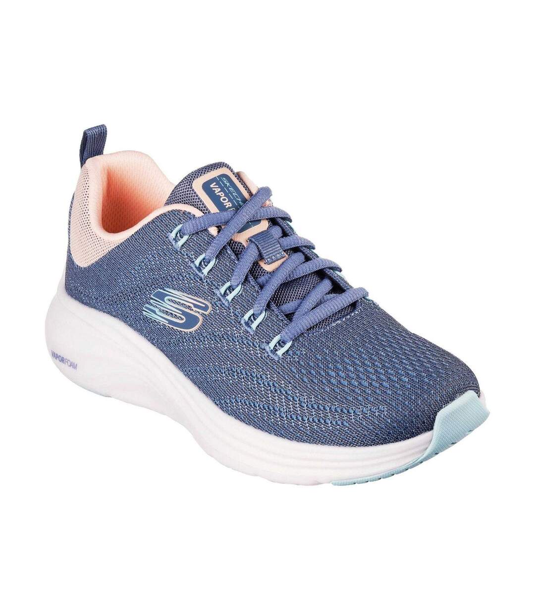 Womens/ladies Vapor Foam Trainers Navy Multicoloured Skechers-1