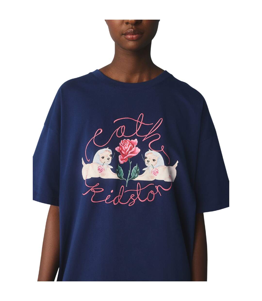 T-shirt Motif/style Chien Femme Bleu Cath Kidston-3