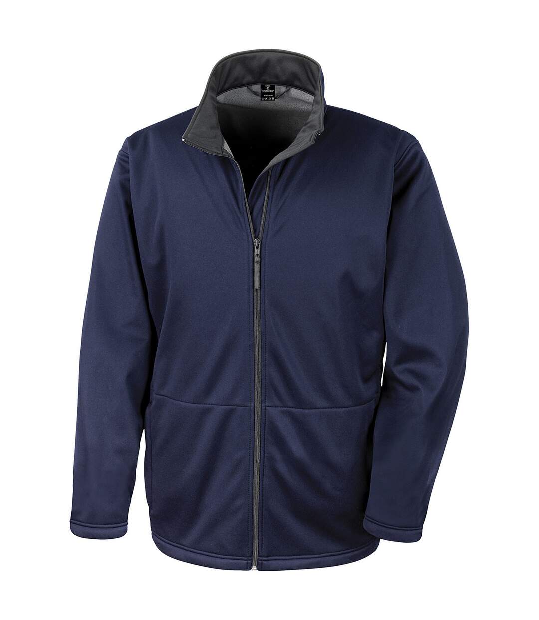 Mens plain soft shell jacket navy Result Core-1