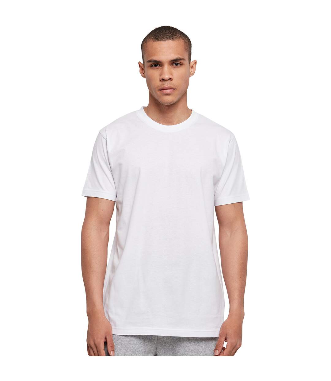 T-shirt basic homme blanc Build Your Brand-4