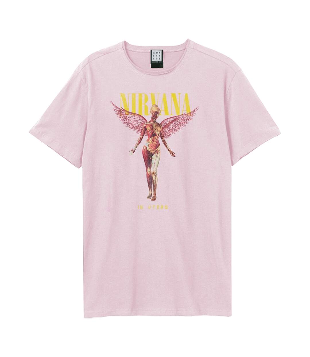 Unisex Adult In Utero Nirvana T-shirt Pink 182 Amplified-1