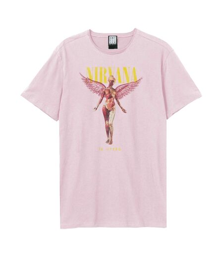 Unisex Adult In Utero Nirvana T-shirt Pink 182 Amplified