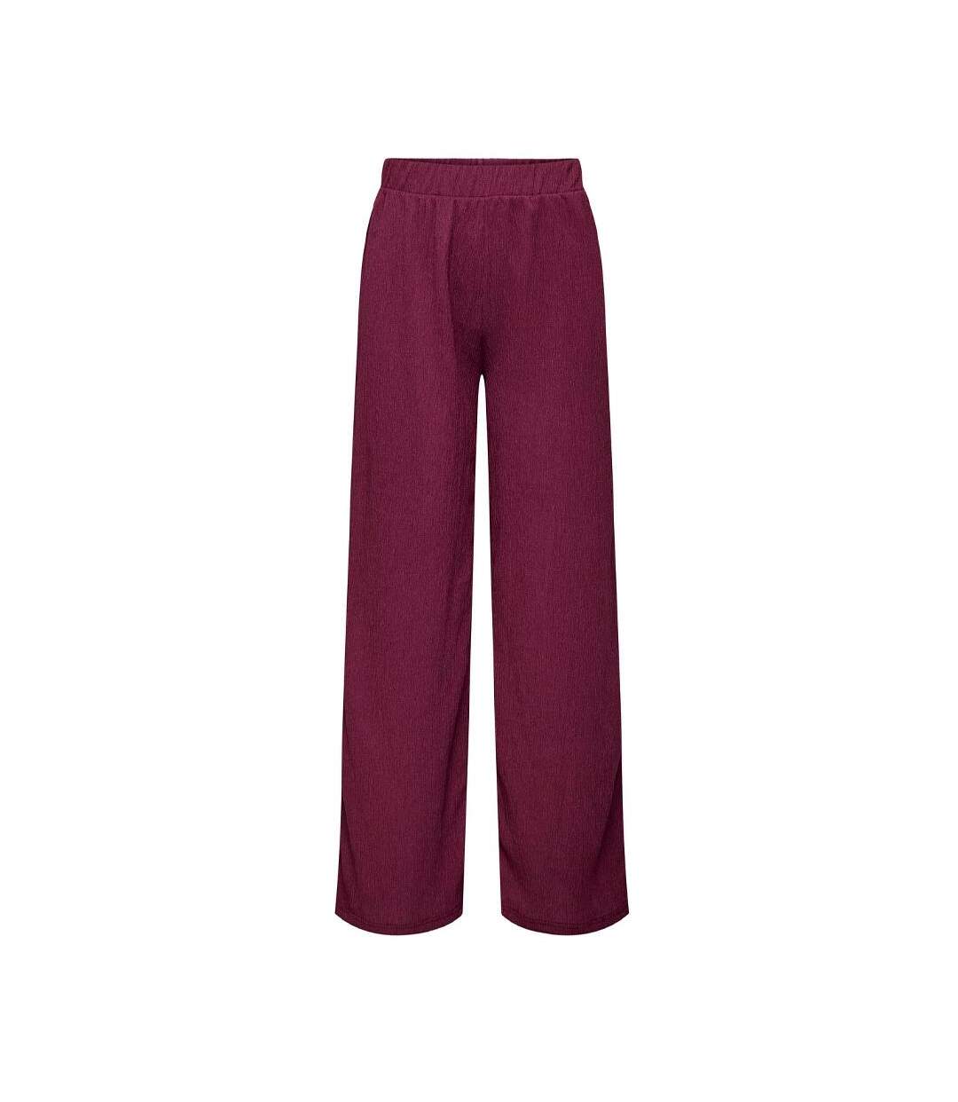Pantalon fluide bordeaux femme jdy debbie - l-l32-1