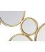 Décoration Murale en Métal Miroirs Ronds 100cm Or-4