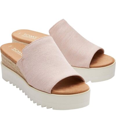 Womens/ladies diana mules ballet pink Toms