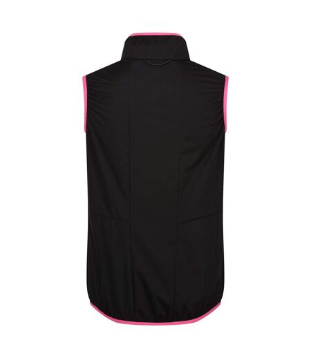 Womens/ladies Body Warmer Black Flamingo Pink Regatta