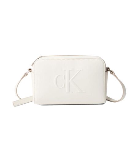 Sac bandoulière blanc femme calvin klein jeans sculpted camera - taille unique