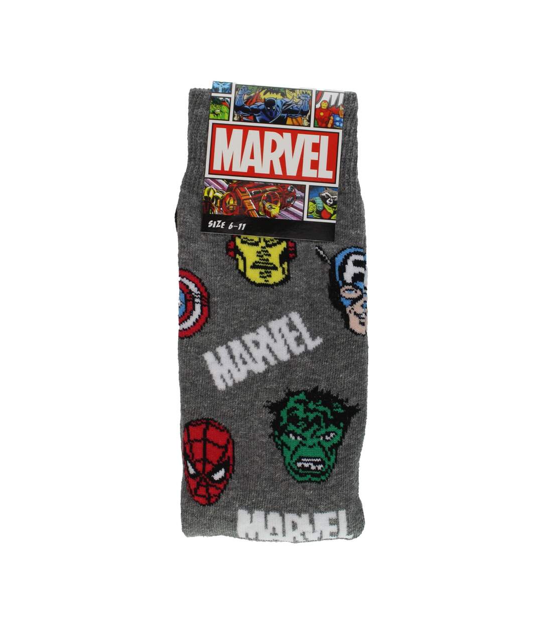 Mens Novelty Marvel Socks - Captain America, Spiderman, Hulk Design-2