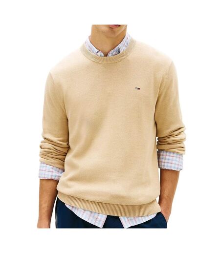 Sweat beige foncé homme tommy hilfiger badges