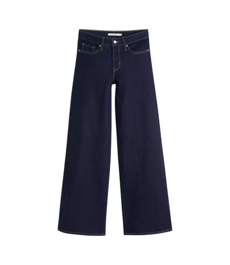 Womens/ladies Wide Leg Shaping Jeans Darkest Sky Levis
