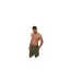 Mens Relaxed Fit Swim Shorts Khaki Green Threadbare-1
