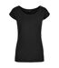 T-shirt À Col Large Pour Femme/femme Noir Build Your Brand-1