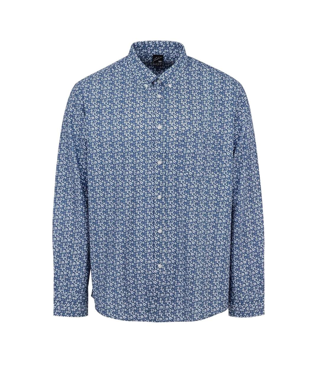Chemise Manches Longues Motif/style À Motifs Homme Blanc Fabric-1