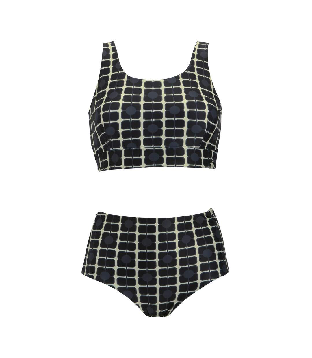 Womens/ladies Orla Kiely Poppy Reversible Bikini Set Monochrome Regatta-2