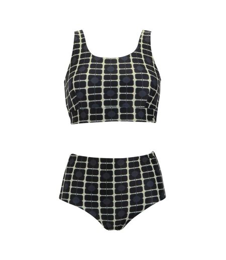 Womens/ladies Orla Kiely Poppy Reversible Bikini Set Monochrome Regatta