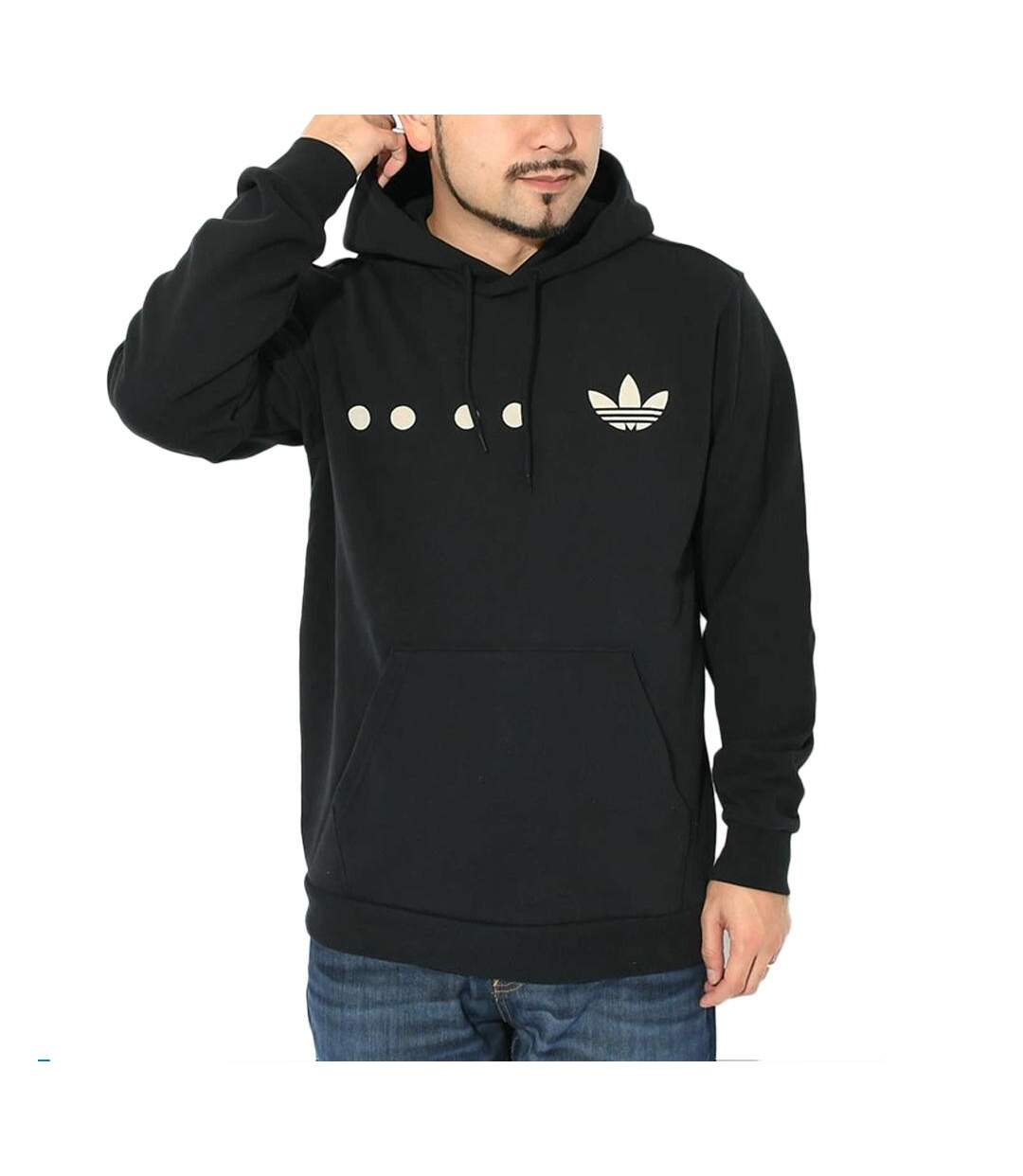 Sweat à Capuche Noir Homme Adidas HK2761 - M-1