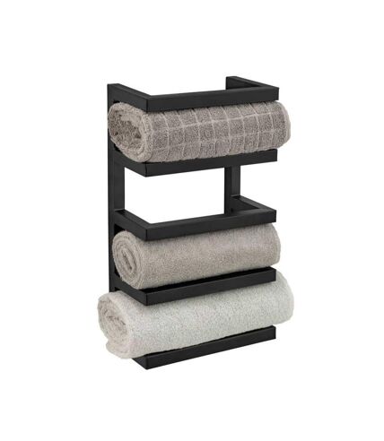 Porte-serviettes en acier inoxydable - Noir