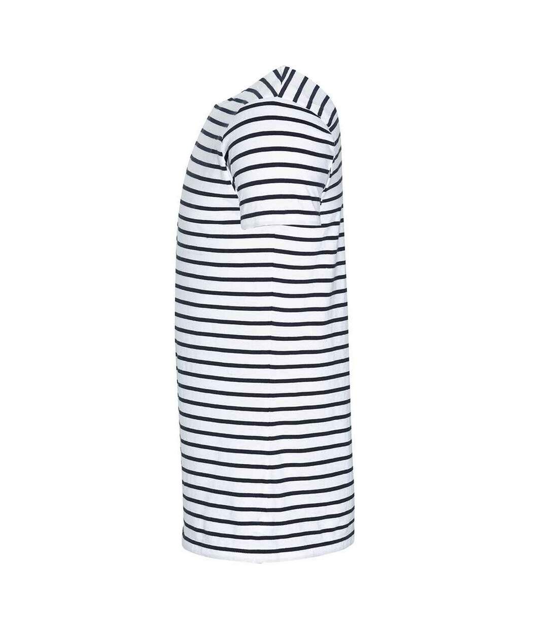 T-shirt Miles Homme Blanc Bleu Marine SOLS-3