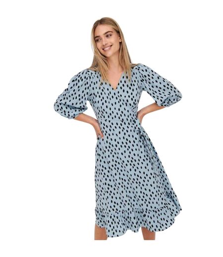 Robe Portefeuille Femme Bleu Gris Only