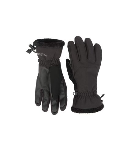 Womens/ladies escalade waterproof softshell ski gloves black Mountain Warehouse