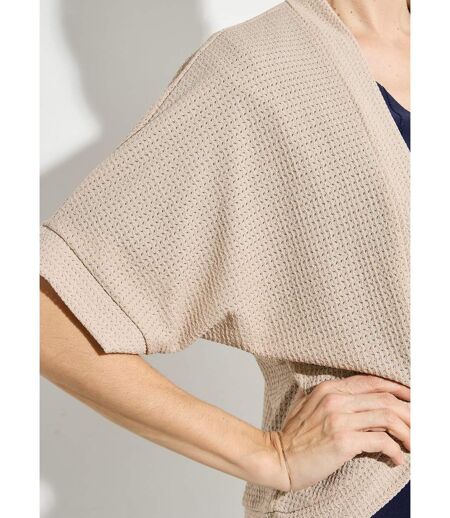 Gilet boléro en maille gaufrée