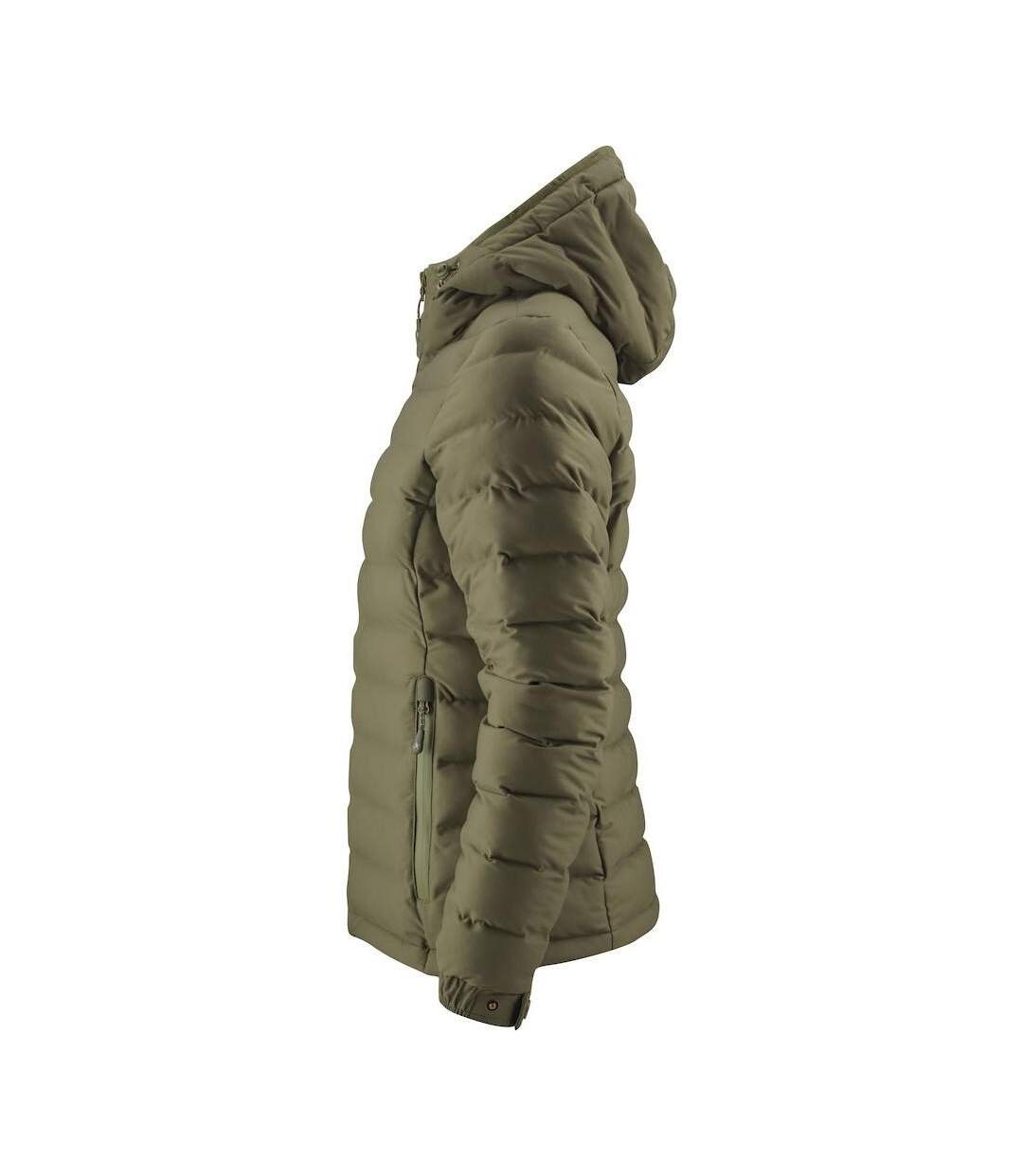 Doudoune Matelassée Woodlake Femme Vert Kaki Foncé James Harvest-3