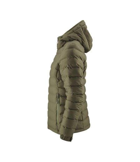 Doudoune Matelassée Woodlake Femme Vert Kaki Foncé James Harvest