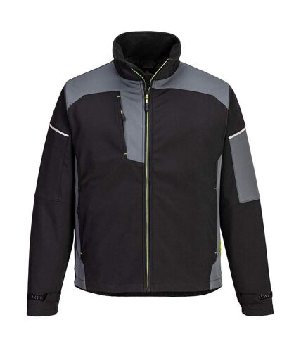 Portwest Mens PW3 Softshell Jacket (Black/Zoom Grey)