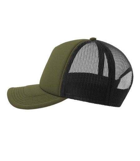 Casquette Trucker Motif/style 5 Panneaux Rapper-s Adulte Olive Noir Atlantis