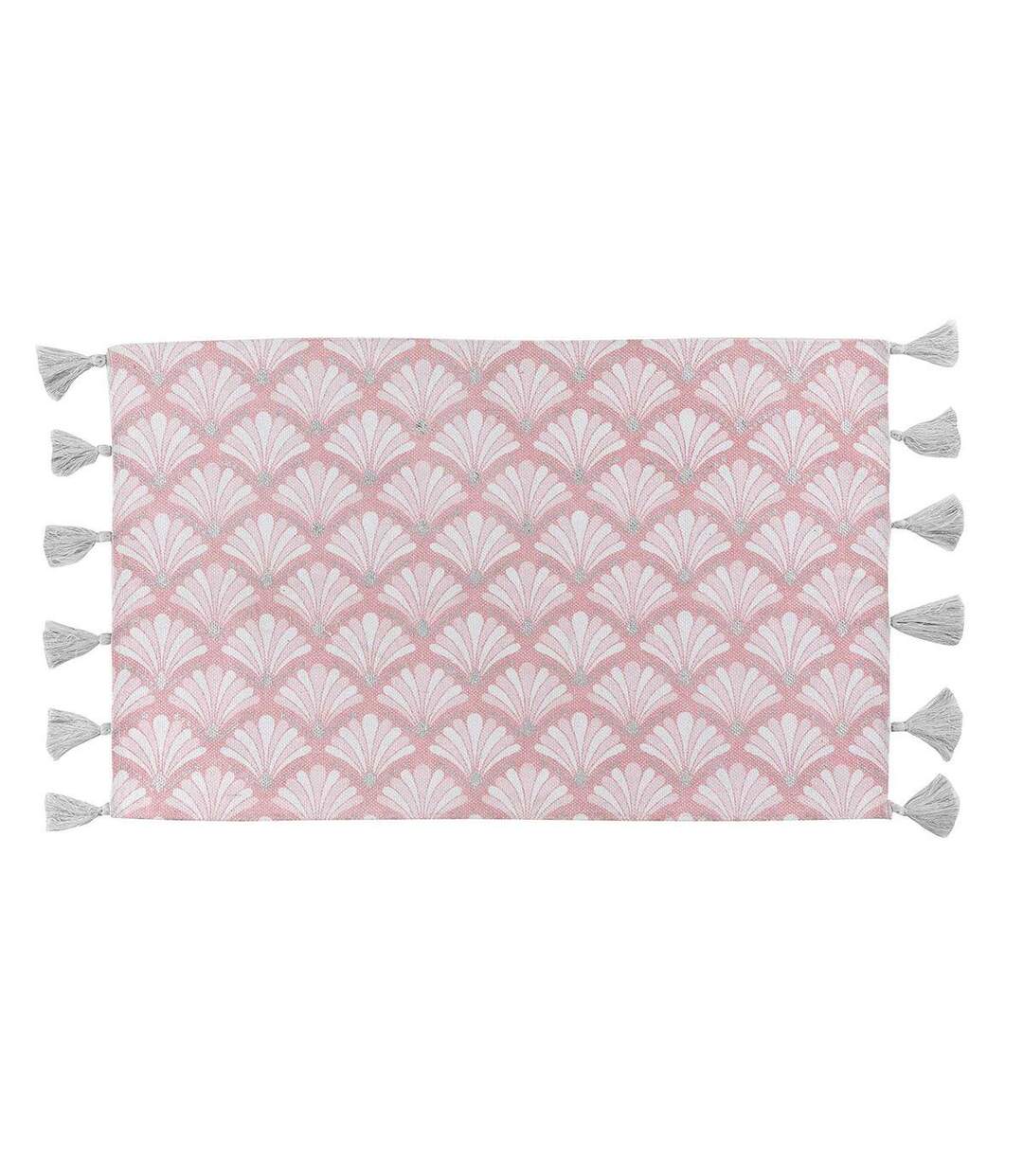 Tapis Déco à Pompons Art Chic 50x80cm Rose-1